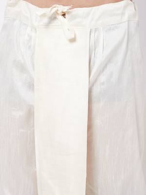 Cream Silk Blend Traditional Dhoti 4