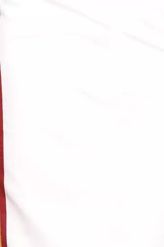 White And Maroon Dhoti Mundu Vesty