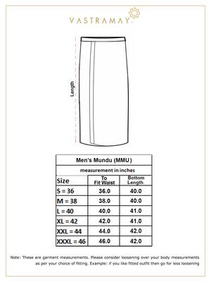 White And Maroon Dhoti Mundu Vesty 5
