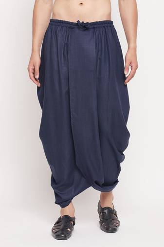 Men'S Navy Blue Dhoti