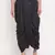 Black Blended Cotton Plain Stitched Dhoti 