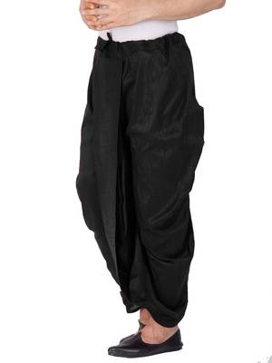 Black Silk Blend Dhoti 2