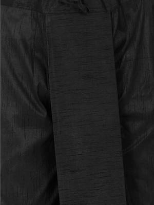 Black Silk Blend Dhoti 3