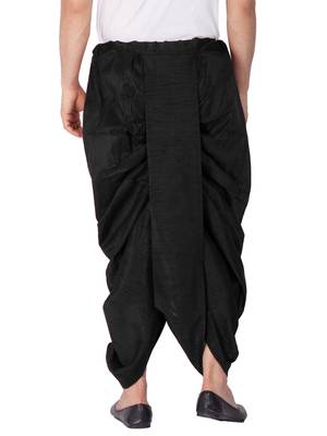 Black Silk Blend Dhoti 4
