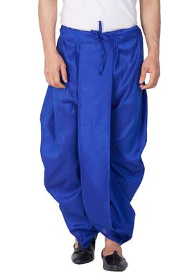 Blue Silk Blend Dhoti 1