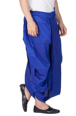 Blue Silk Blend Dhoti 2