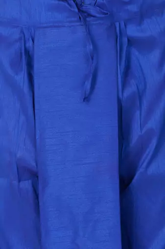 Blue Silk Blend Dhoti