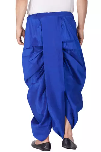 Blue Silk Blend Dhoti