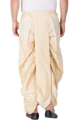 Gold Silk Blend Dhoti 4