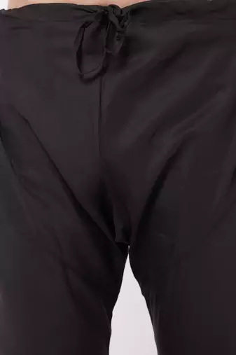 Black Cotton Blend Pyjama
