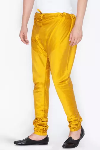 Yellow Silk Blend Pyjama