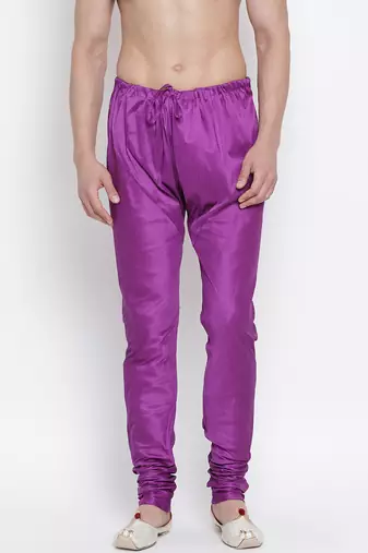 Men'S Purple Silk Blend Pyjama