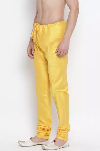 Yellow Silk Blend Pyjama