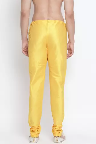 Yellow Silk Blend Pyjama