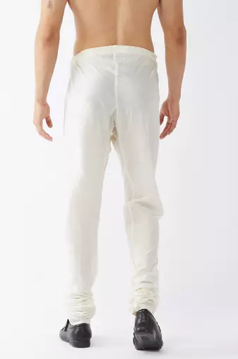 Cream Silk Blend Pyjama