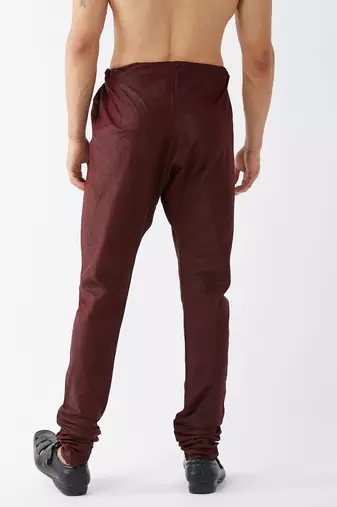 Wine Silk Blend Pyjama