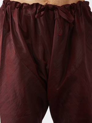 Wine Silk Blend Pyjama 4