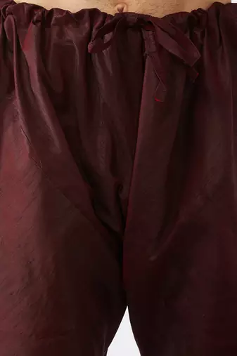 Wine Silk Blend Pyjama
