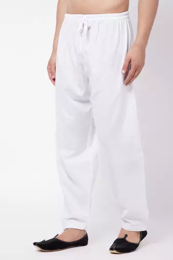 White Cotton Patiala Salwar
