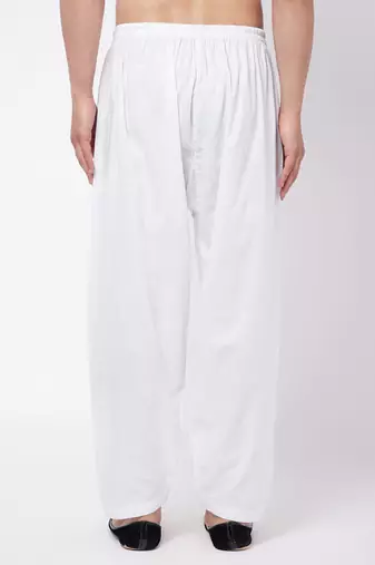 White Cotton Patiala Salwar