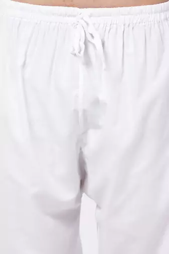 White Cotton Patiala Salwar
