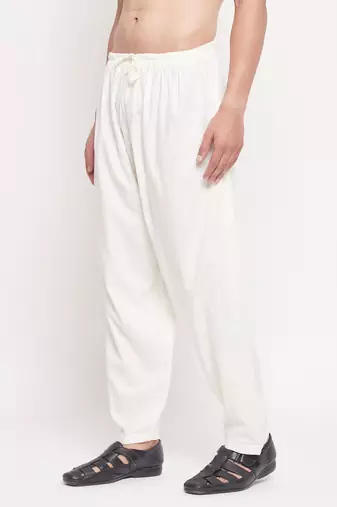 Cream Cotton Patiala Salwar