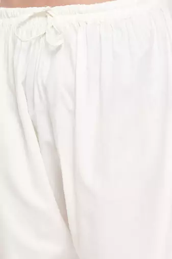 Cream Cotton Patiala Salwar