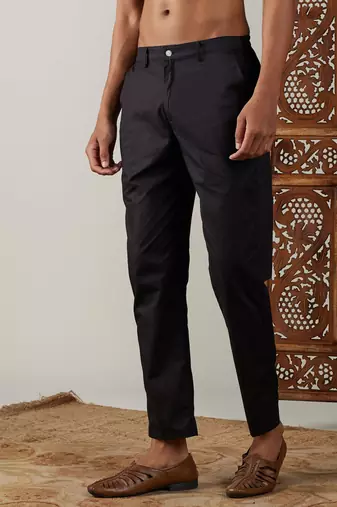 Black Cotton Pant Style Pyjama