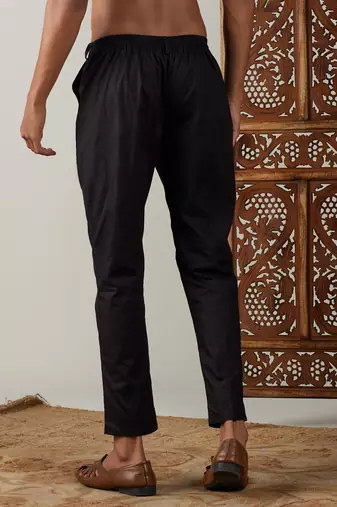 Black Cotton Pant Style Pyjama