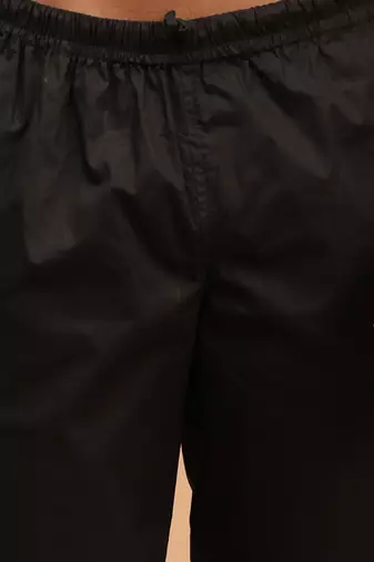 Men   s Black Cotton Drawstring Pajama Pants