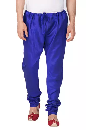 Men'S Blue Silk Blend Pyjama