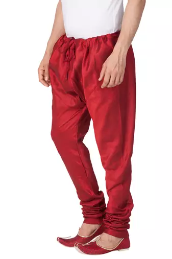 Maroon Silk Blend Pyjama