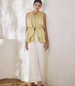 Glamorous golden sleeveless top