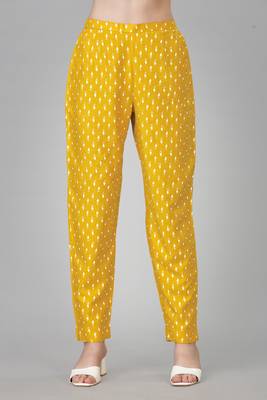Yellow colour ethnic festive wear kurta bottom set for girlish looks 4