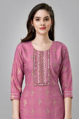 Wine colour ethnic festive wear kurta bottom set for girlish looks 3
