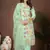 Sea green colour beautiful floral printed resham work heavy partywear salwar suit