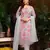 Grey colour beautiful floral printed resham work heavy partywear salwar suit