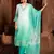 Beautiful sea green colour organza fabric girlish readymade suit