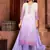 Beautiful lavender colour organza fabric girlish readymade suit