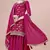 Glam and glamorous pink colour chinon fabric girlish trendy sharara dress for weddings