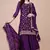 Glam and glamorous lavender colour chinon fabric girlish trendy sharara dress for weddings