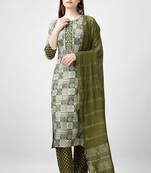 Mahendi colour ethnic rayon fabric beautifully printed ethnic casual suit