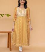 Women's rayon thread work  straight kurti with leggings set