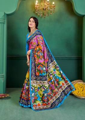 Pure Cotton Women'S Sarees,Block Printed Cotton Sarees,Trendy Cotton Sarees ,Cotton Sarees In Jetpur, Mill Print Saree 4