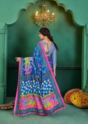 Pure Cotton Women'S Sarees,Block Printed Cotton Sarees,Trendy Cotton Sarees ,Cotton Sarees In Jetpur, Mill Print Saree 4