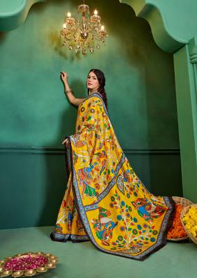 Pure Cotton Women'S Sarees,Block Printed Cotton Sarees,Trendy Cotton Sarees ,Cotton Sarees In Jetpur, Mill Print Saree 3