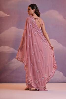Onion Ethnic Georgette c Style Sequins Work Partywear Saree 2