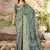 Mineral Green Graceful Woven Border With Smart Printed Partywear Saree