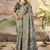 Carbon Grey Graceful Woven Border With Smart Printed Partywear Saree