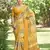 Woven Border With Printed Yellow Kalamkari Silk Ethnic Partywear Saree